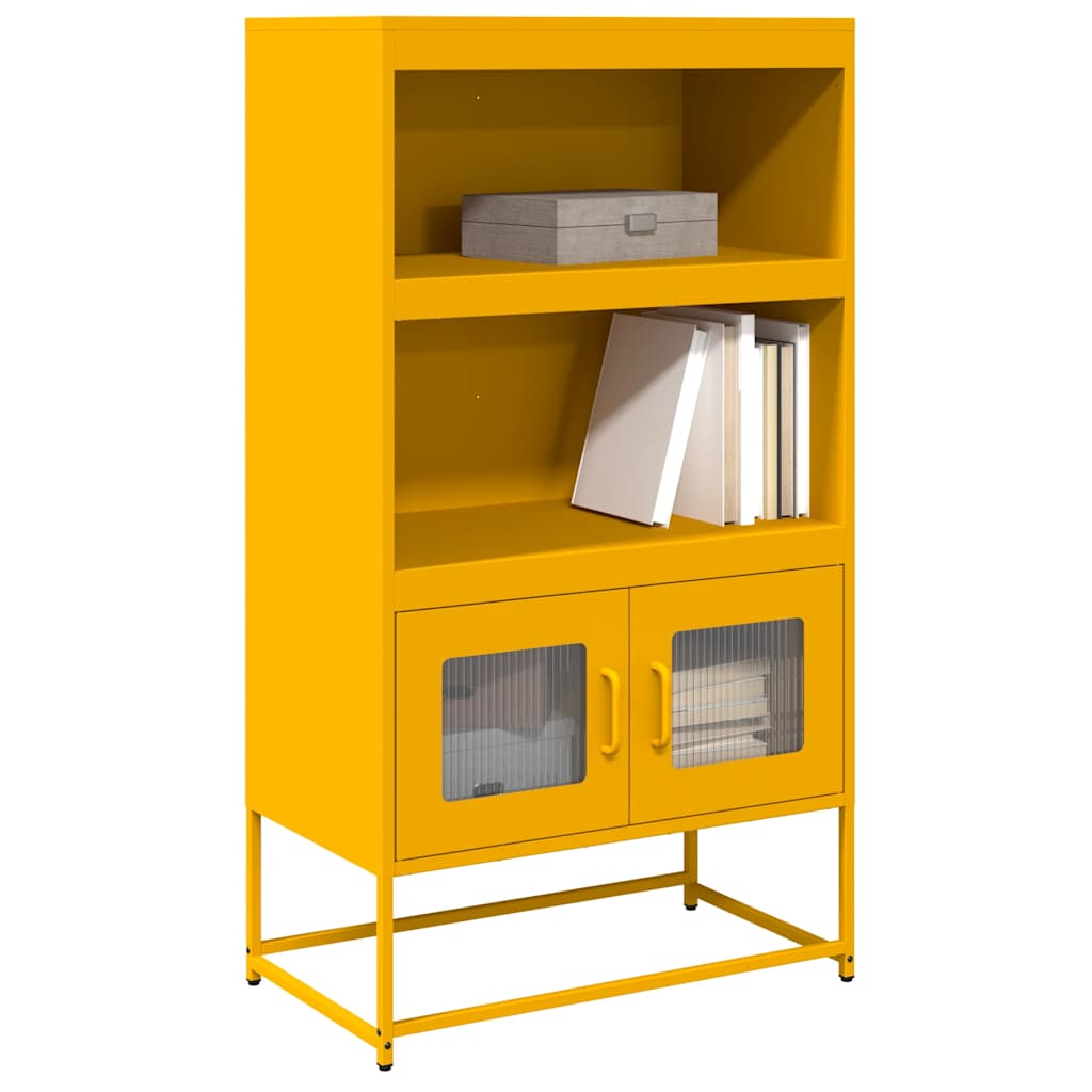 Credenza Giallo Senape 68x39x123 cm in Acciaio 853371
