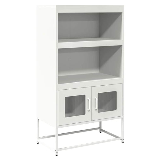 vidaXL Credenza Bianca 68x39x123 cm in Acciaio