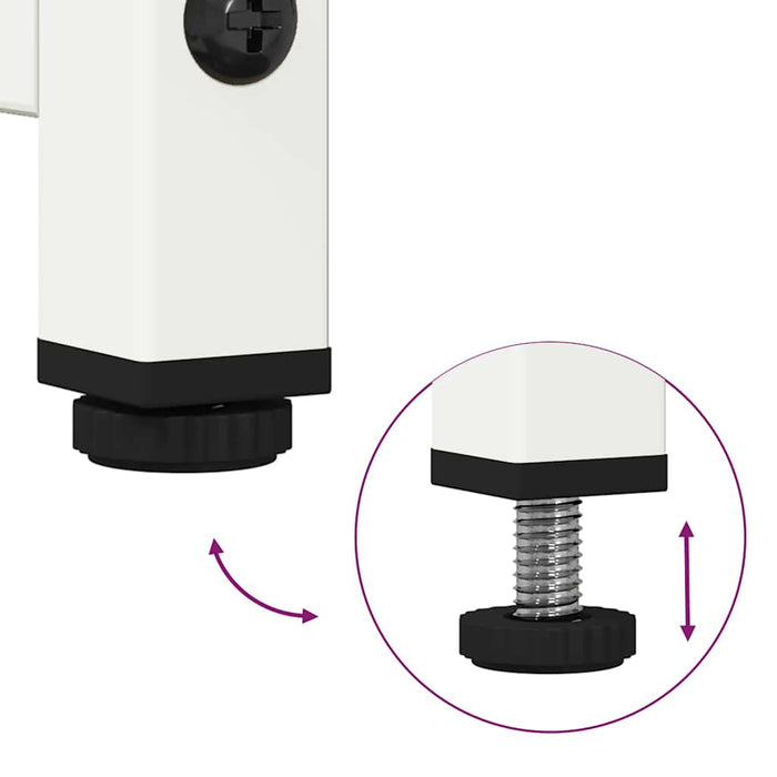 Credenza-Buffet-Armadio da cucina Bianca 68x39x123 cm in Acciaio 234978