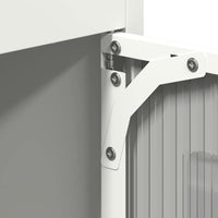 vidaXL Credenza Bianca 68x39x123 cm in Acciaio