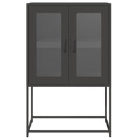 Credenza-Buffet-Armadio da cucina Nera 68x39x107 cm in Acciaio 923142