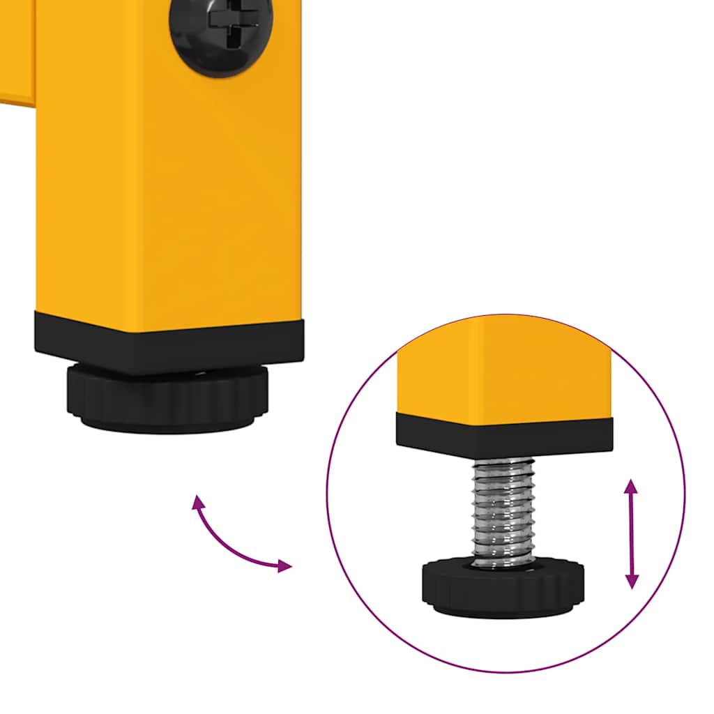 Credenza Giallo Senape 68x39x107 cm in Acciaio 853377