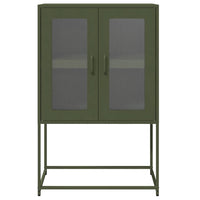 vidaXL Credenza Verde Oliva 68x39x107 cm in Acciaio