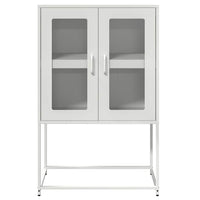 Credenza-Buffet-Armadio da cucina Bianca 68x39x107 cm in Acciaio 980969