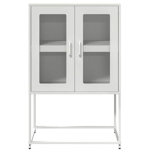 vidaXL Credenza Bianca 68x39x107 cm in Acciaio
