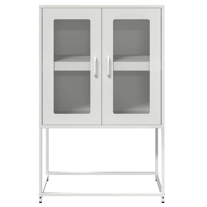 vidaXL Credenza Bianca 68x39x107 cm in Acciaio