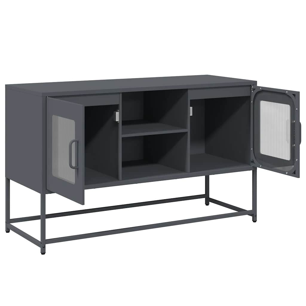 Mobile TV-Credenza TV-Console TV Antracite 100,5x39x60,5 cm in Acciaio 509657