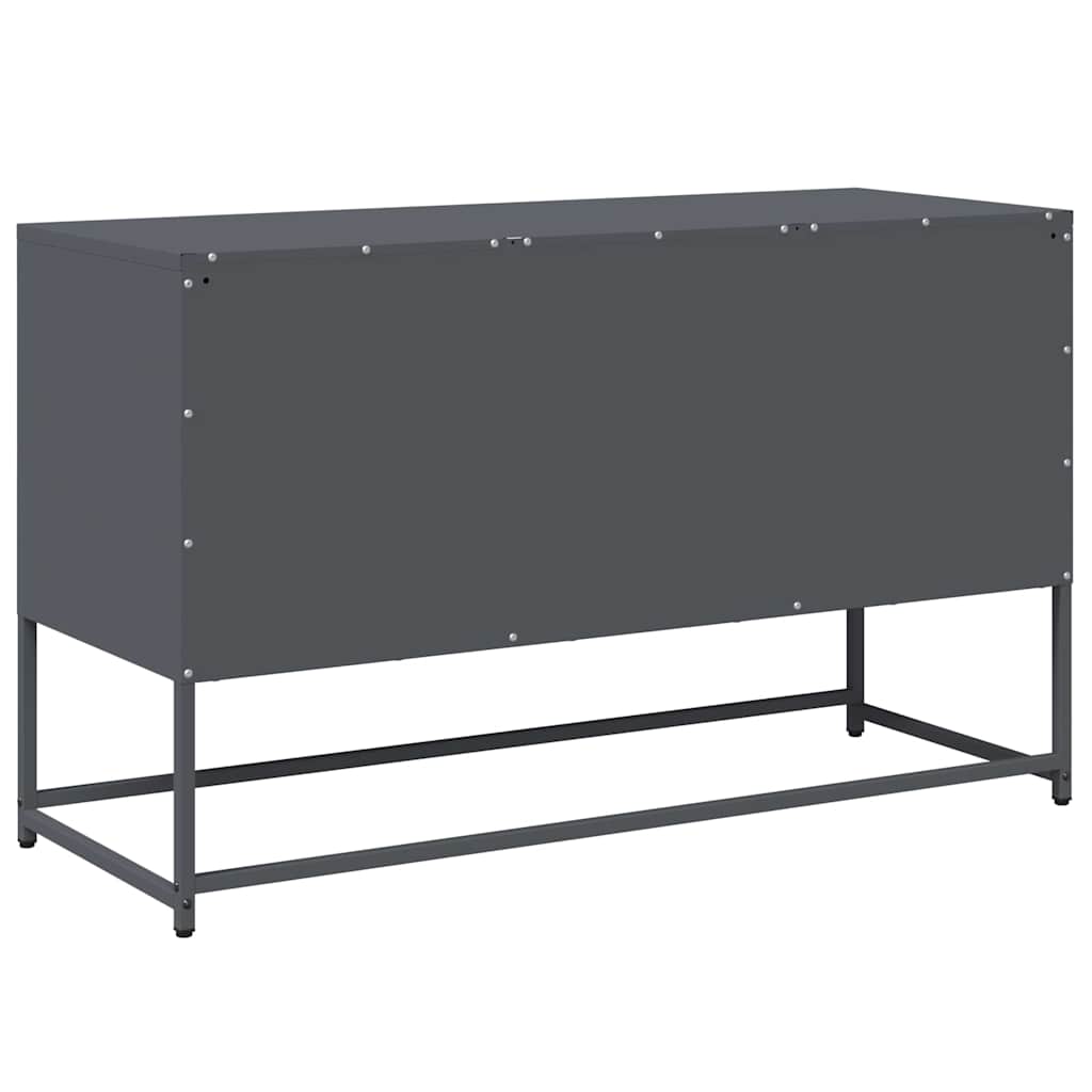 Mobile TV-Credenza TV-Console TV Antracite 100,5x39x60,5 cm in Acciaio 509657