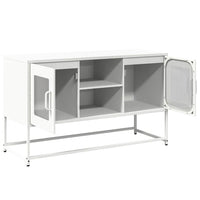 Mobile TV-Credenza TV-Console TV Bianco 100,5x39x60,5 cm in Acciaio 403536