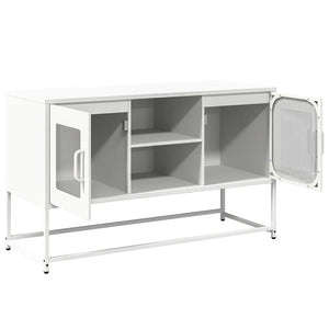 Mobile TV-Credenza TV-Console TV Bianco 100,5x39x60,5 cm in Acciaio 403536