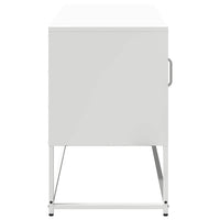 Mobile TV-Credenza TV-Console TV Bianco 100,5x39x60,5 cm in Acciaio 403536