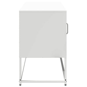 Mobile TV-Credenza TV-Console TV Bianco 100,5x39x60,5 cm in Acciaio 403536