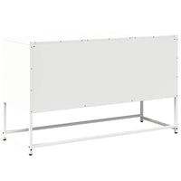 Mobile TV-Credenza TV-Console TV Bianco 100,5x39x60,5 cm in Acciaio 403536