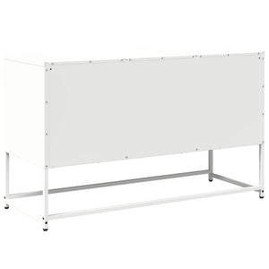 Mobile TV-Credenza TV-Console TV Bianco 100,5x39x60,5 cm in Acciaio 403536
