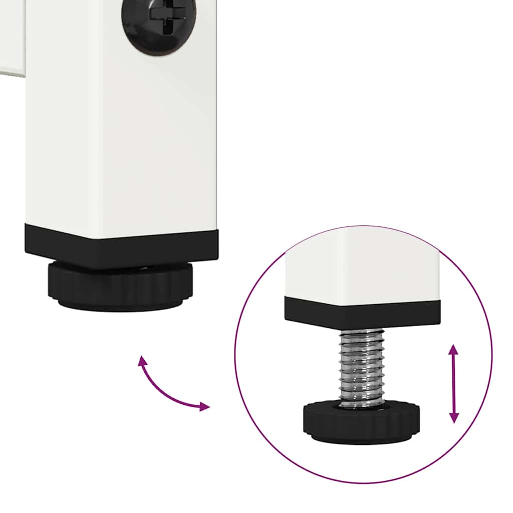 Mobile TV Bianco 100,5x39x60,5 cm in Acciaio 853385