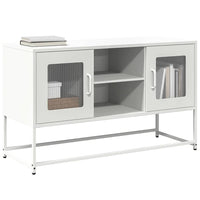 Mobile TV-Credenza TV-Console TV Bianco 100,5x39x60,5 cm in Acciaio 403536