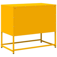 Mobile TV-Credenza TV-Console TV Giallo Senape 68x39x60,5 cm in Acciaio 618455