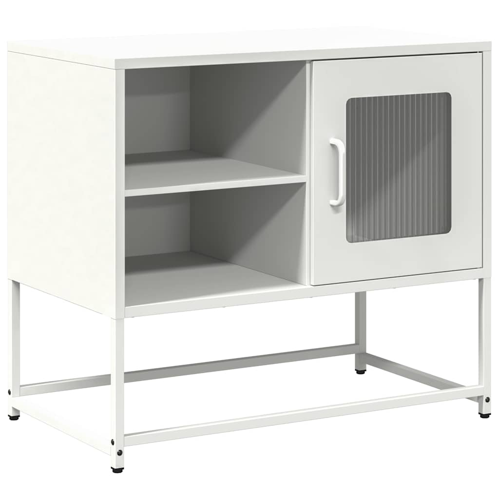 Mobile TV-Credenza TV-Console TV Bianco 68x39x60,5 cm in Acciaio 561997