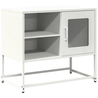 Mobile TV-Credenza TV-Console TV Bianco 68x39x60,5 cm in Acciaio 561997