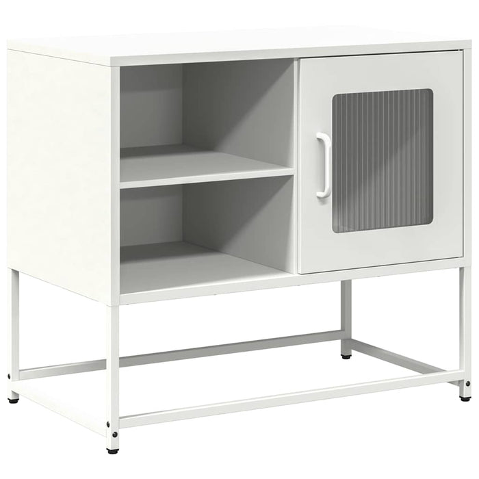 Mobile TV-Credenza TV-Console TV Bianco 68x39x60,5 cm in Acciaio 561997
