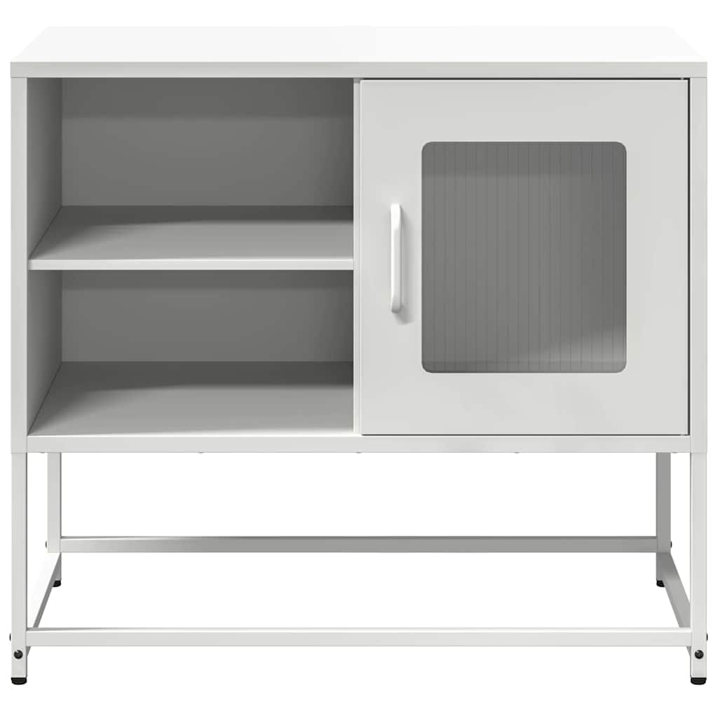 Mobile TV-Credenza TV-Console TV Bianco 68x39x60,5 cm in Acciaio 561997