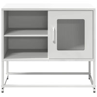 Mobile TV-Credenza TV-Console TV Bianco 68x39x60,5 cm in Acciaio 561997