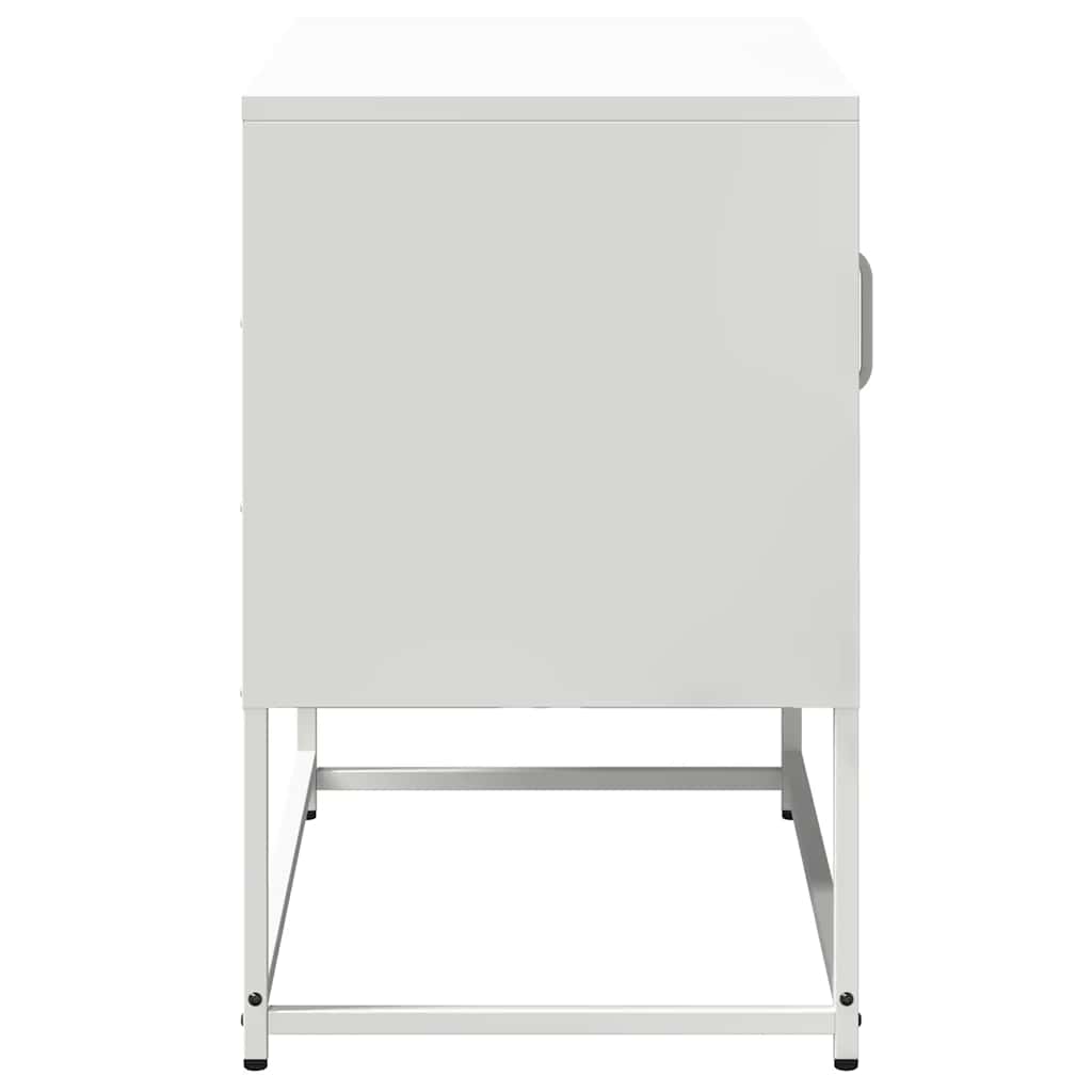 Mobile TV-Credenza TV-Console TV Bianco 68x39x60,5 cm in Acciaio 561997