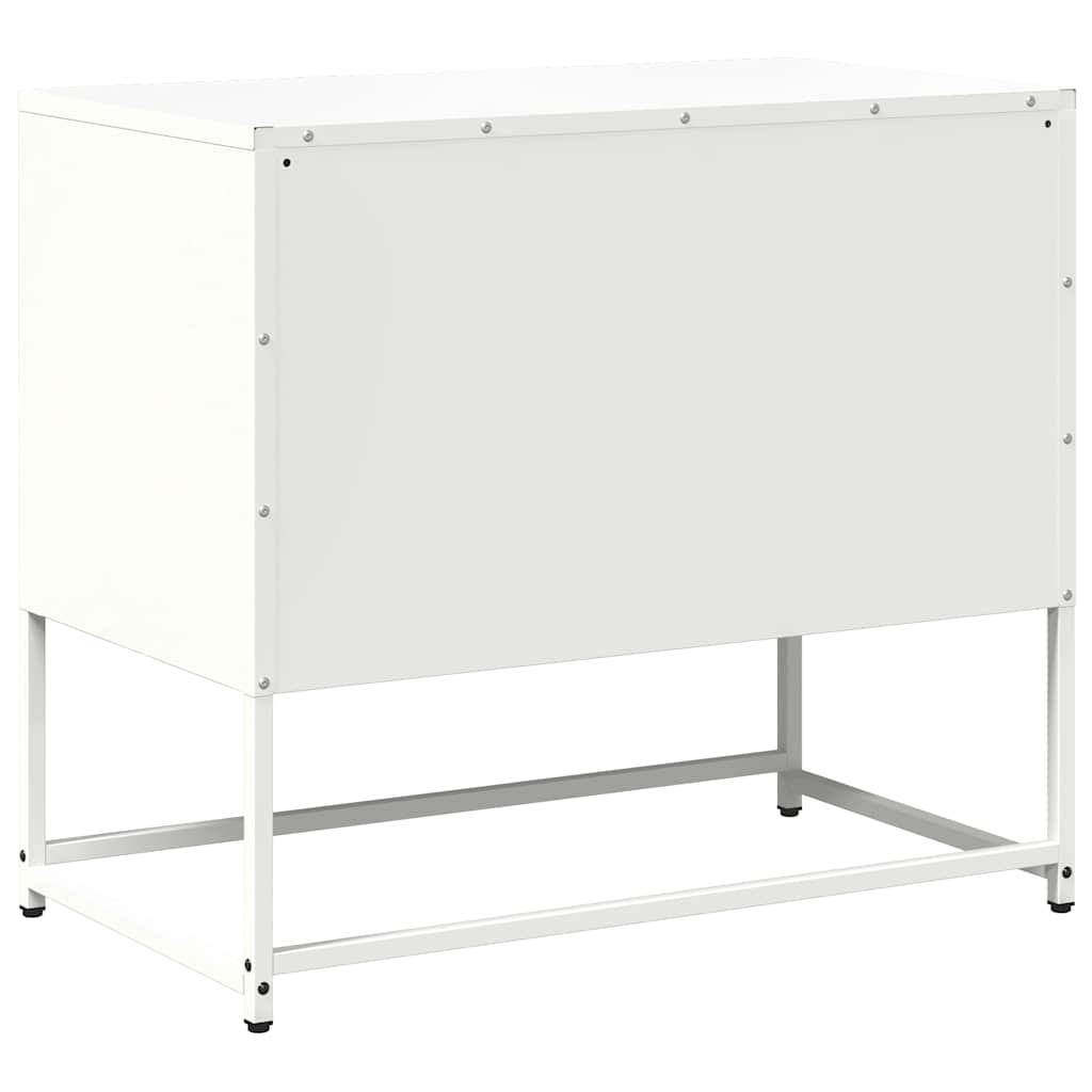 Mobile TV-Credenza TV-Console TV Bianco 68x39x60,5 cm in Acciaio 561997