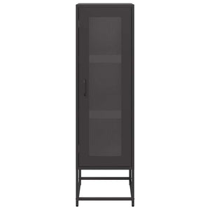 vidaXL Credenza Nera 36x39x123 cm Acciaio Laminato a Freddo