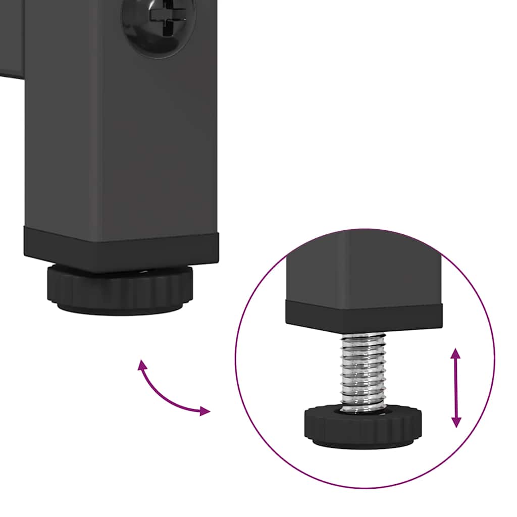 vidaXL Credenza Nera 36x39x123 cm Acciaio Laminato a Freddo