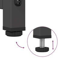 vidaXL Credenza Nera 36x39x123 cm Acciaio Laminato a Freddo