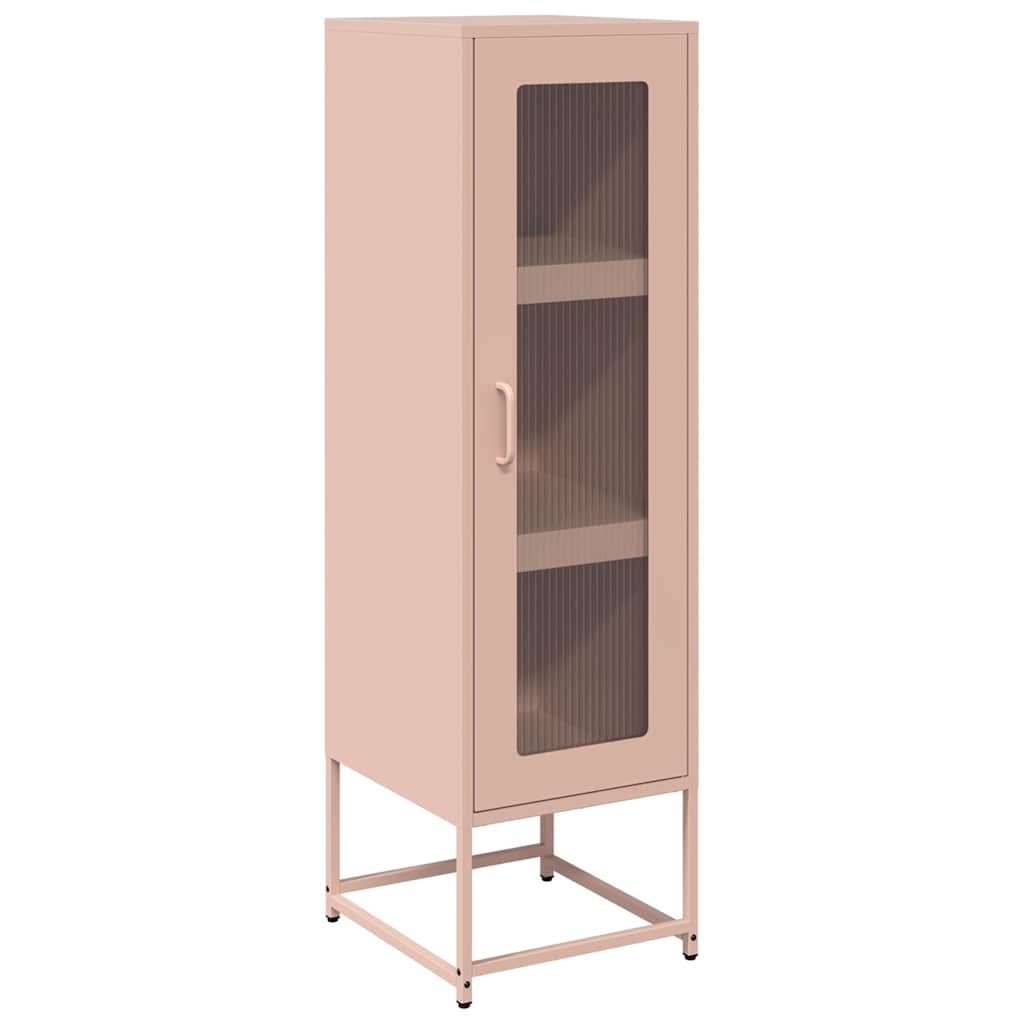 vidaXL Credenza Rosa 36x39x123 cm Acciaio Laminato a Freddo