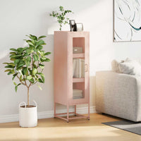 vidaXL Credenza Rosa 36x39x123 cm Acciaio Laminato a Freddo