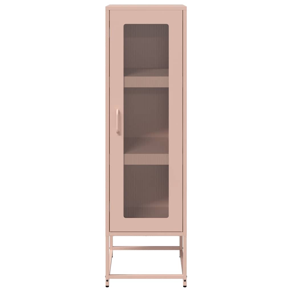 vidaXL Credenza Rosa 36x39x123 cm Acciaio Laminato a Freddo