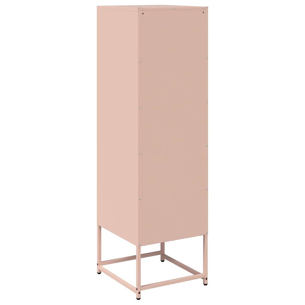 vidaXL Credenza Rosa 36x39x123 cm Acciaio Laminato a Freddo