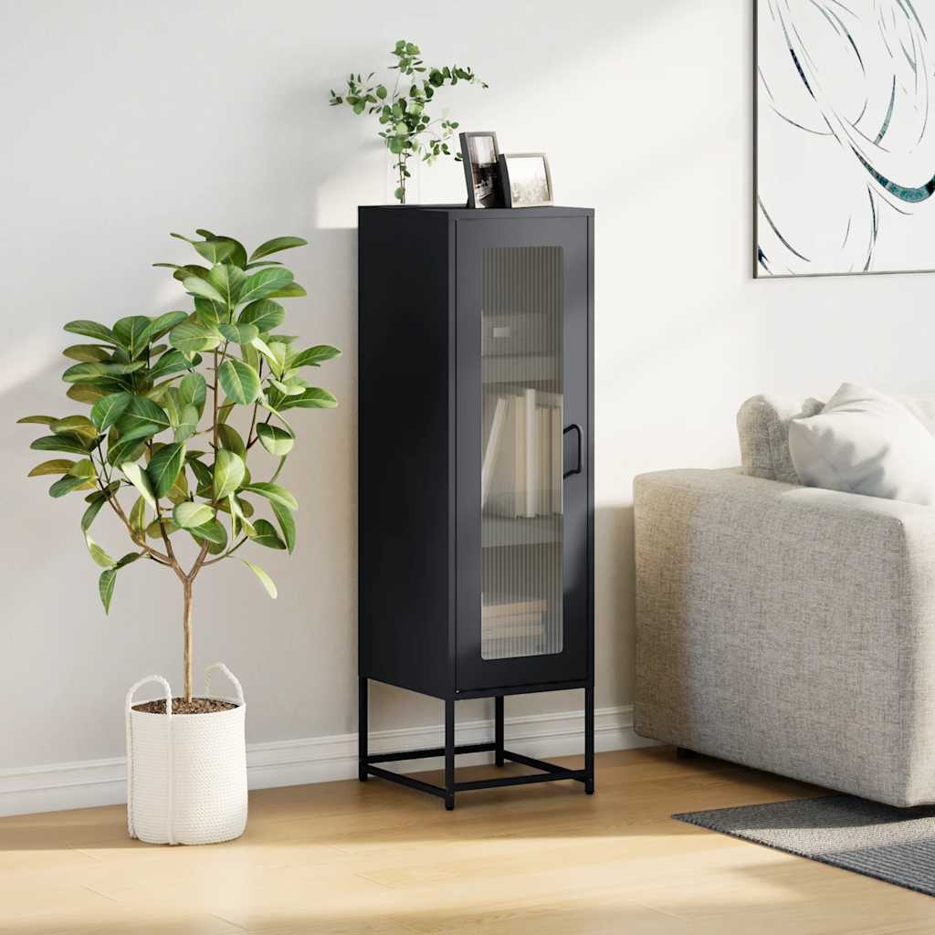 Credenza Antracite 36x39x123 cm Acciaio Laminato a Freddo