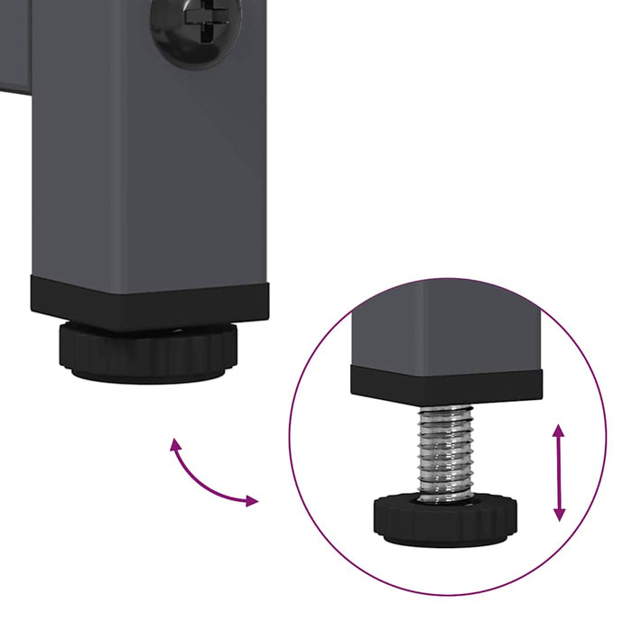 Credenza Antracite 36x39x123 cm Acciaio Laminato a Freddo 853394