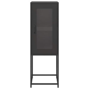 Credenza-Buffet-Armadio da cucina Nera 36x39x107 cm in Acciaio Laminato a Freddo