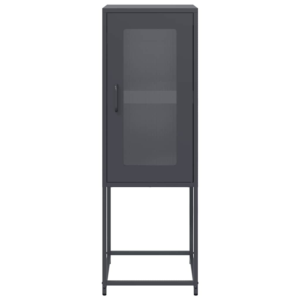 Credenza-Buffet-Armadio da cucina Antracite 36x39x107 cm in Acciaio Laminato a Freddo