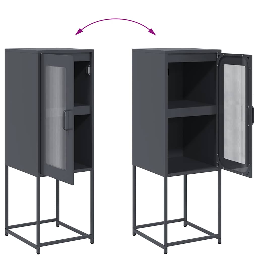 vidaXL Credenza Antracite 36x39x107 cm in Acciaio Laminato a Freddo