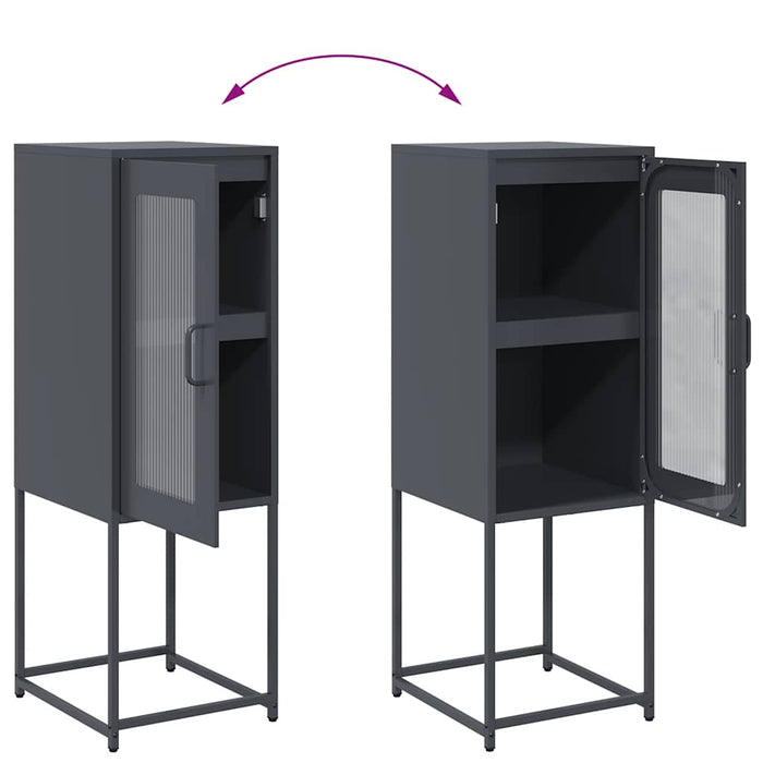 vidaXL Credenza Antracite 36x39x107 cm in Acciaio Laminato a Freddo