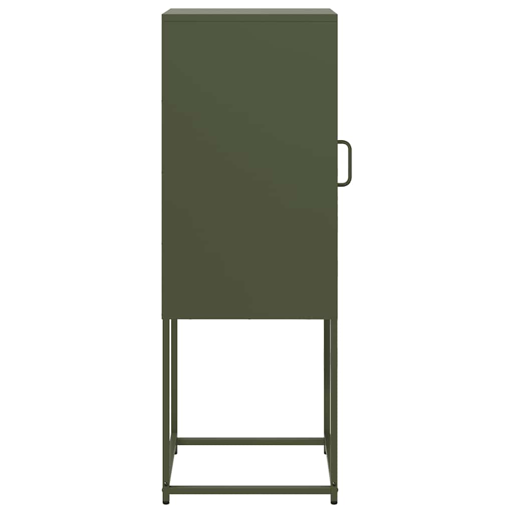 vidaXL Credenza Verde Oliva 36x39x107 cm in Acciaio Laminato a Freddo