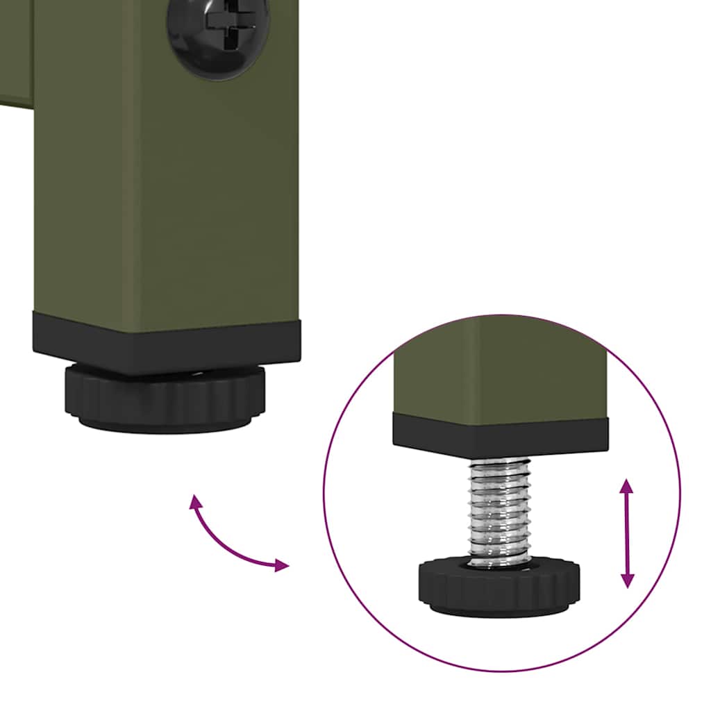 vidaXL Credenza Verde Oliva 36x39x107 cm in Acciaio Laminato a Freddo