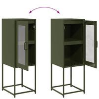 vidaXL Credenza Verde Oliva 36x39x107 cm in Acciaio Laminato a Freddo