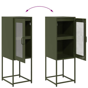 vidaXL Credenza Verde Oliva 36x39x107 cm in Acciaio Laminato a Freddo