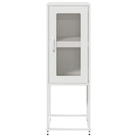 vidaXL Credenza Bianca 36x39x107 cm in Acciaio Laminato a Freddo