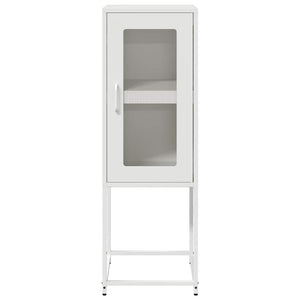 vidaXL Credenza Bianca 36x39x107 cm in Acciaio Laminato a Freddo