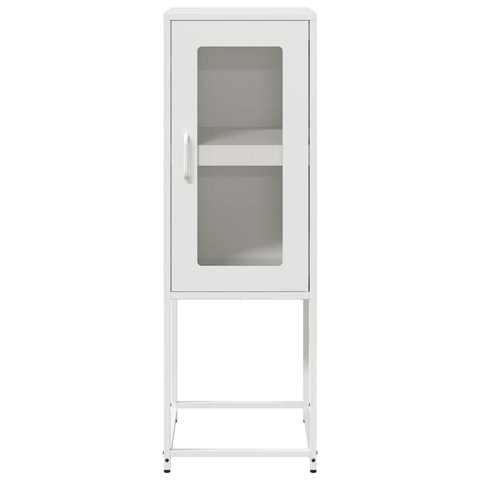 vidaXL Credenza Bianca 36x39x107 cm in Acciaio Laminato a Freddo