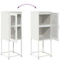 vidaXL Credenza Bianca 36x39x107 cm in Acciaio Laminato a Freddo