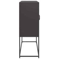 Credenza-Buffet-Armadio da cucina Nera 100,5x39x107 cm in Acciaio Laminato a Freddo 485174